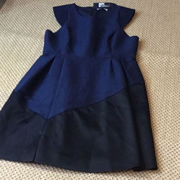 HALSTON EVENING COLLECTION DRESS IN 14 BLUE/BLACK - Picture 8 of 16